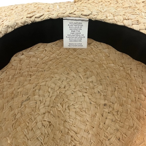 Wide Brim Woven Straw Beach Hat - Picture 5 of 9